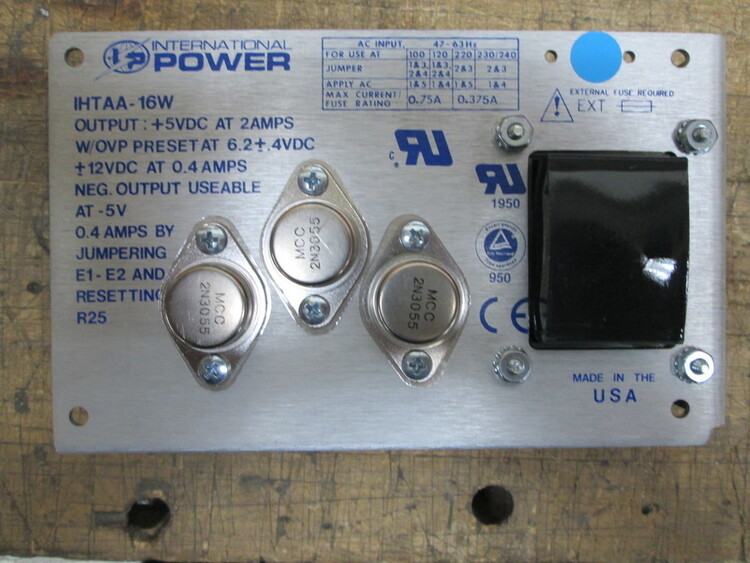 International Power IHTAA-16W Electrical | Global Machine Brokers, LLC