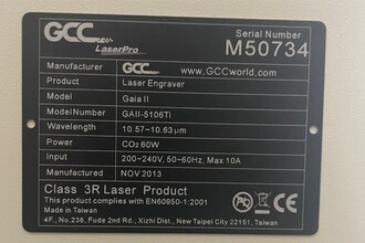 GCC PRO GAIA GAII 5106TI Laser Markers | Global Machine Brokers, LLC (6)