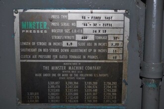 Minster B1-32 O.B.I. Presses | Global Machine Brokers, LLC (5)
